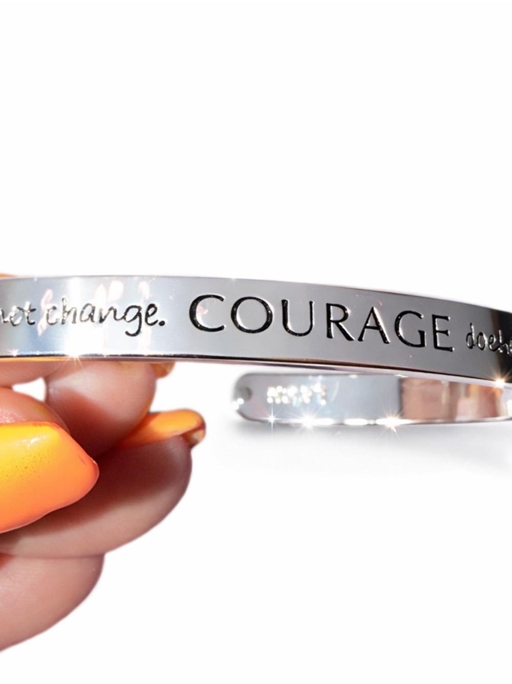Macy’s Jewelry- Beautiful inspirational bracelet. Fine Sterling Silver Plated. - Picture 2 of 3